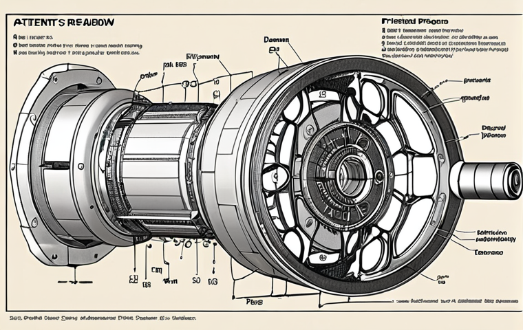 A detailed patent specification drawing with labeled parts, showcasing an invention. Focus on clarity and technical accuracy.
